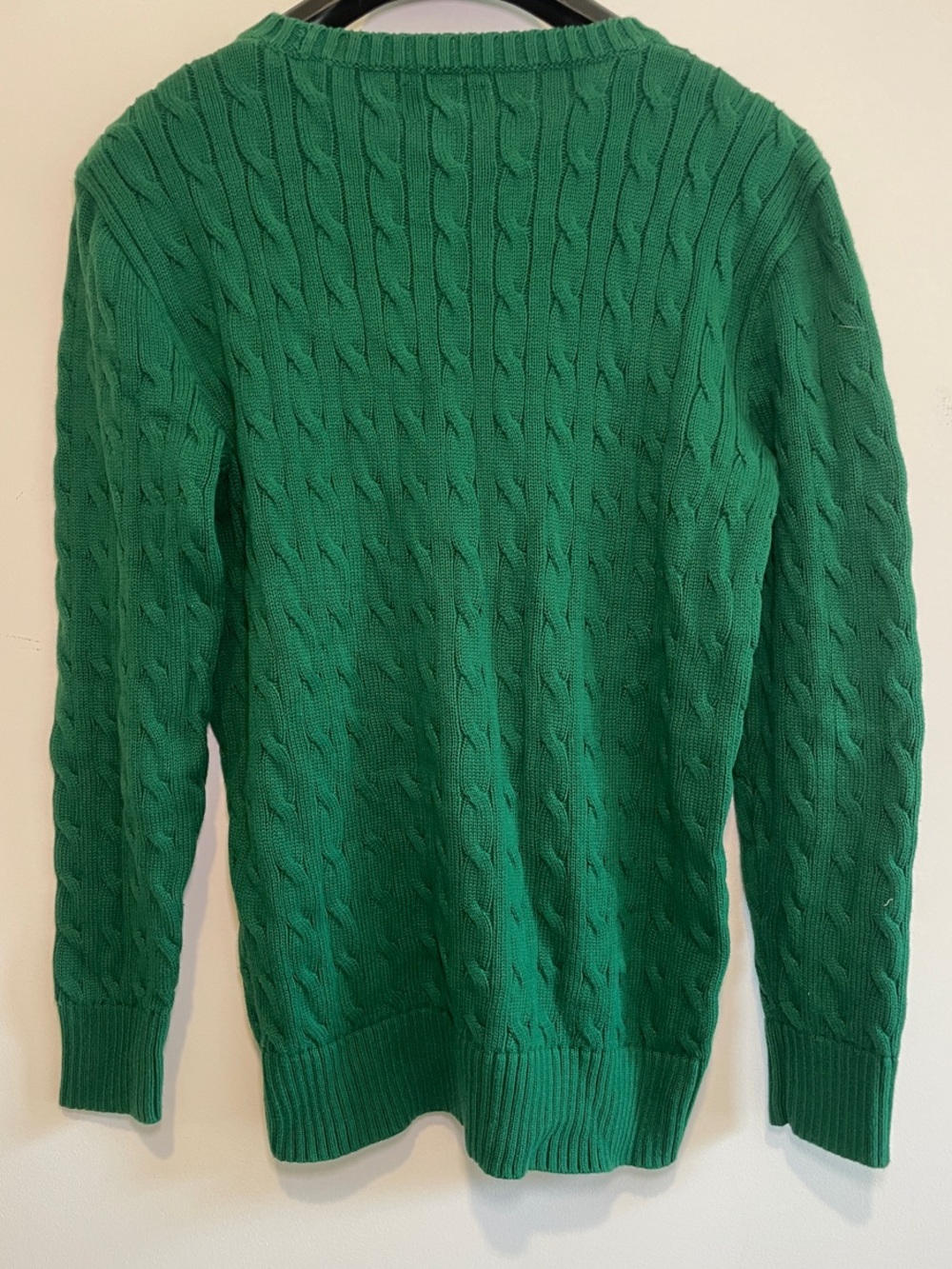 Polo by Ralph Lauren Emerald Green Cable-Knit Crewneck Sweater - Picture 4 of 10